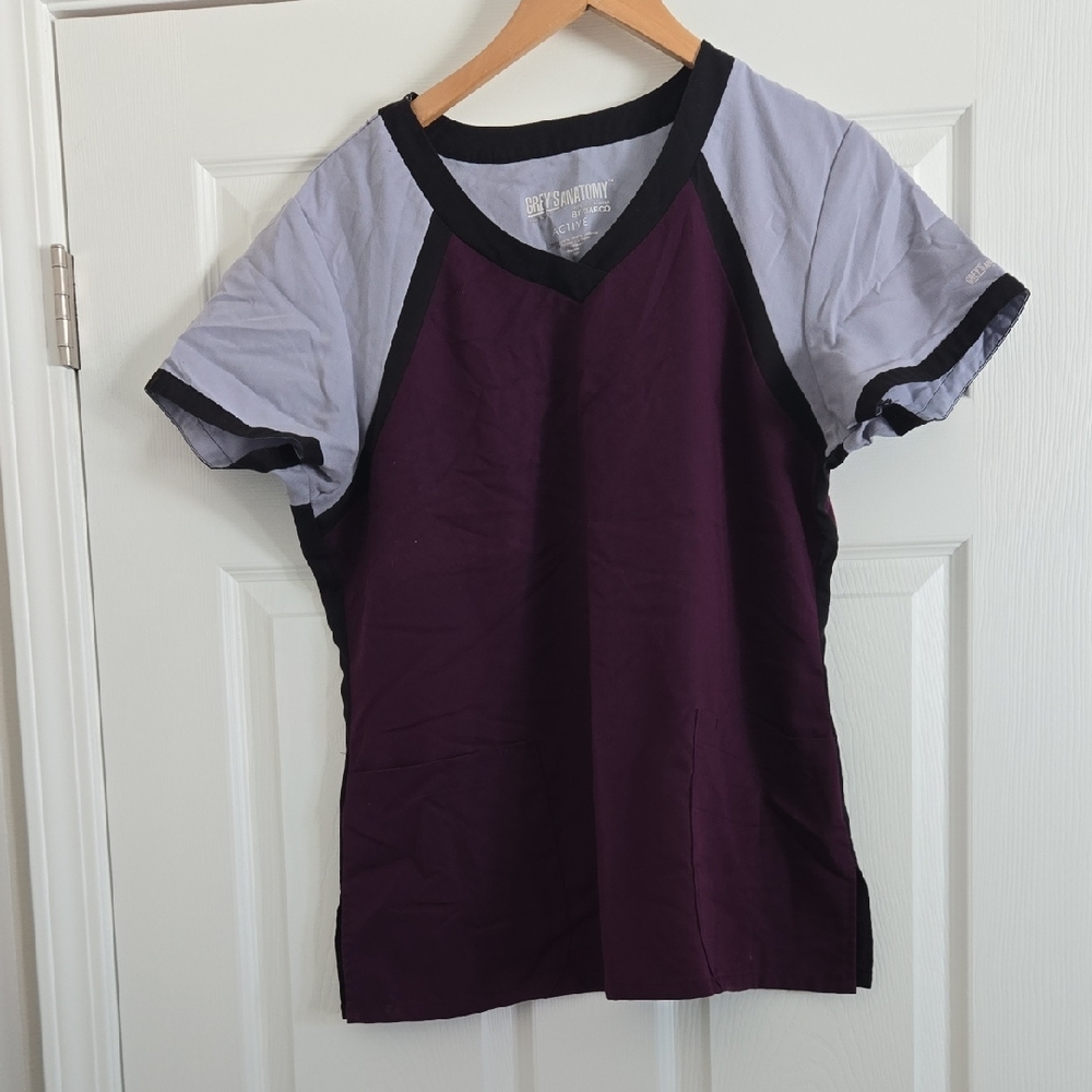 Grey's Anatomy Purple and Gray Women's Top